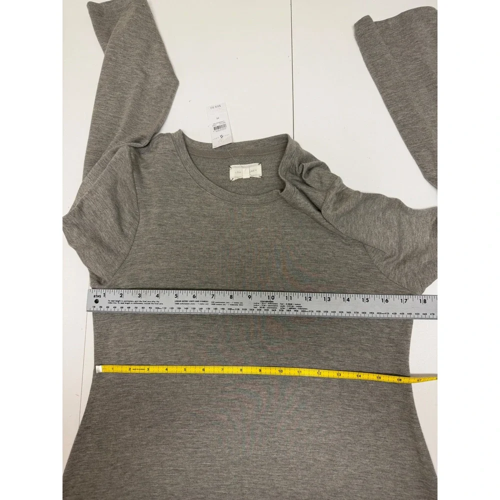 Lou & Grey Women‎ Gray Long Sleeve Crew Neck Knit Dress Size M